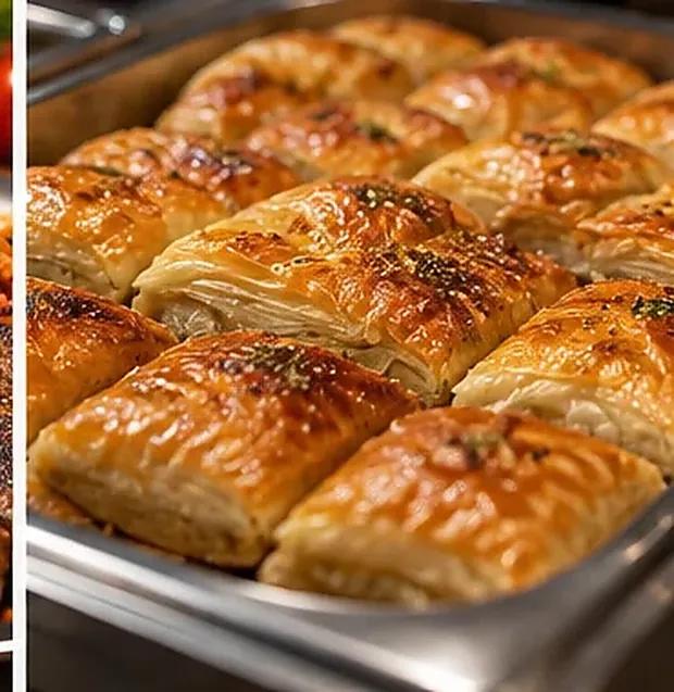 Layered savoury pastry — illustrative image
